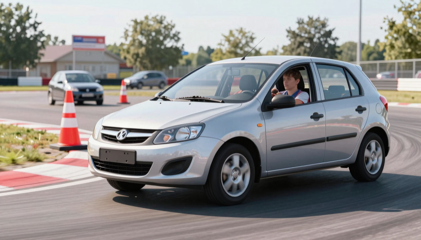 вождение на площадке